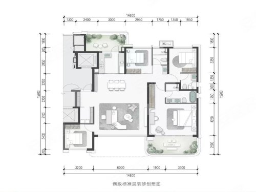 4室2厅 172㎡