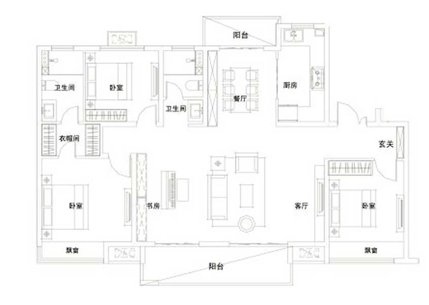 4室2厅2卫 143㎡