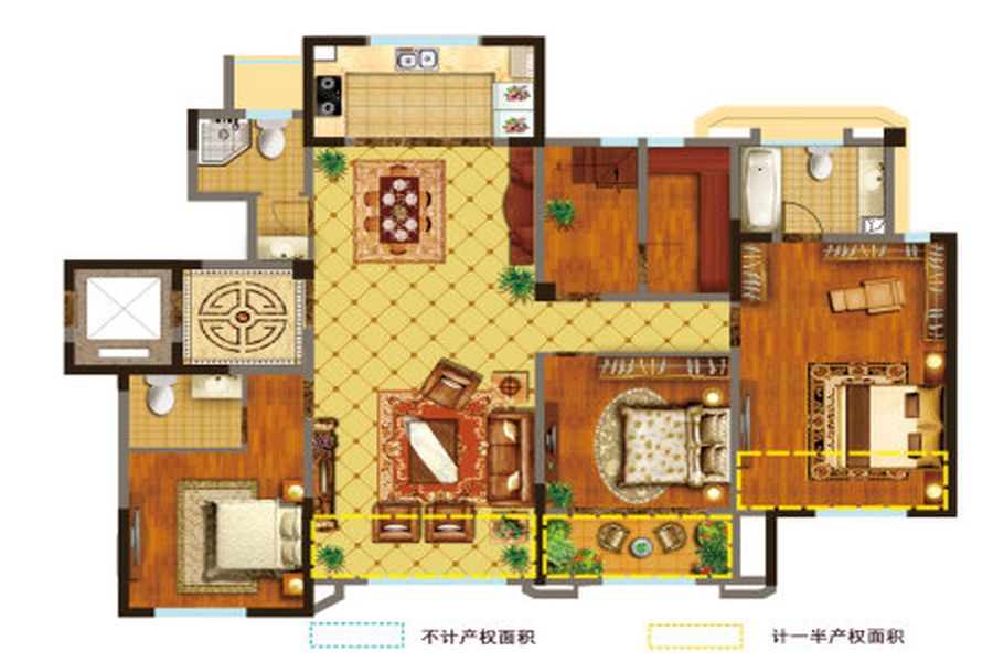 5室3厅4卫 251㎡